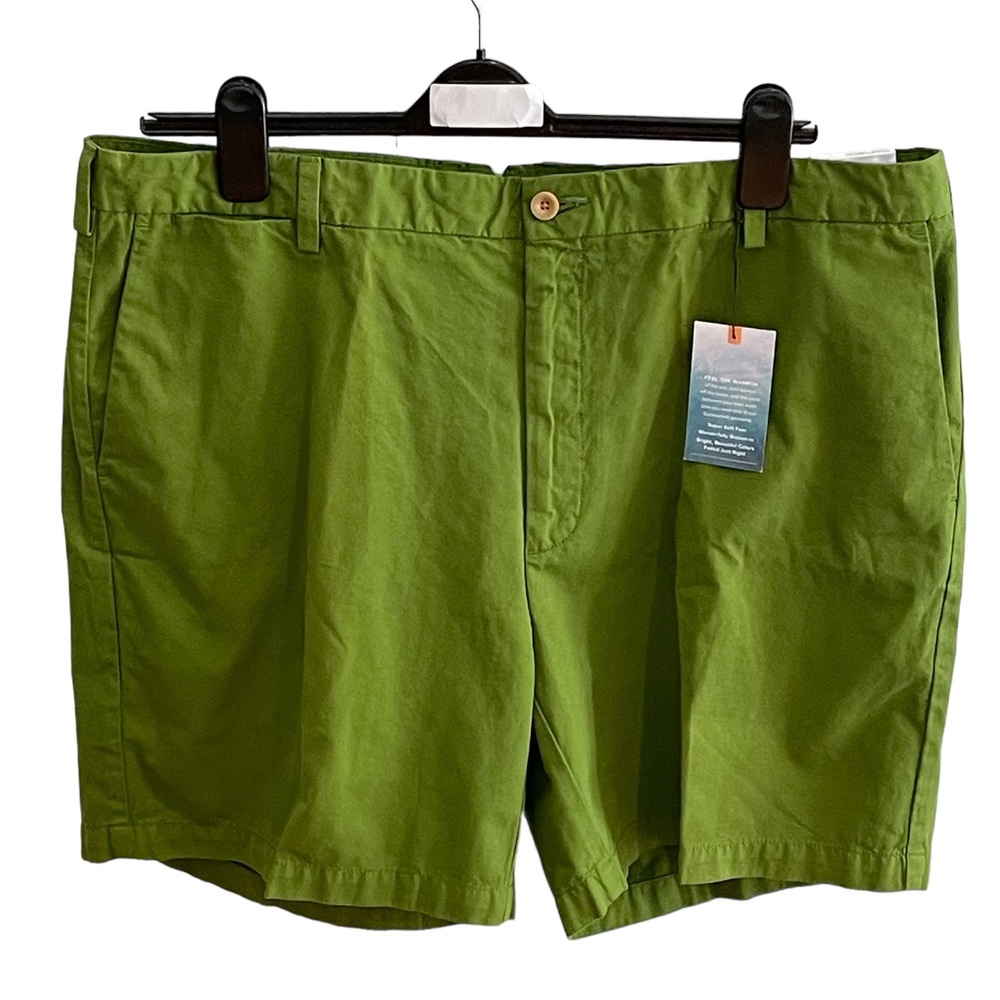Orvis Sunwash Chino Shorts Pima Cotton Flat Front Size 42 NWT